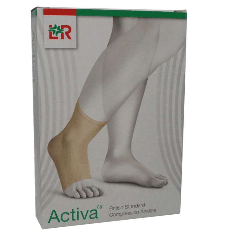 Activa Anklets Class 2 Compression Hosiery - Open Toe - Sand Colour - 4 sizes