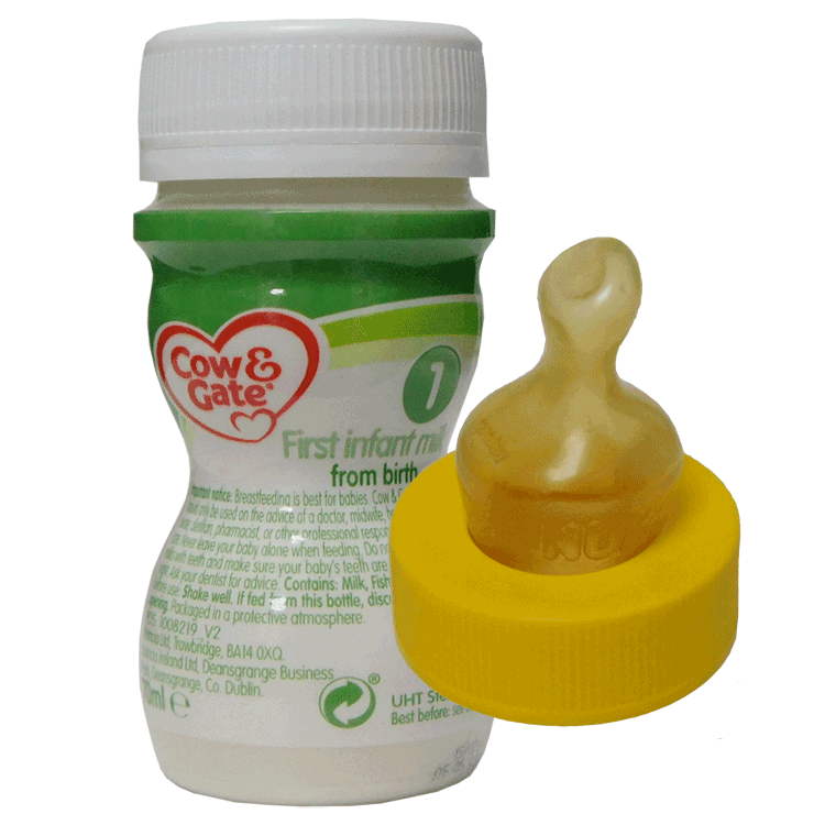 Cow and Gate First Infant Milk 70ml x 24 Ready To Use 24 Screw