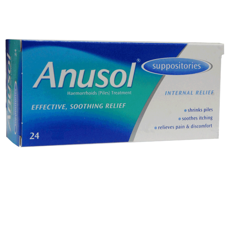 Anusol Suppositories - 12 Suppositories - Caplet Pharmacy