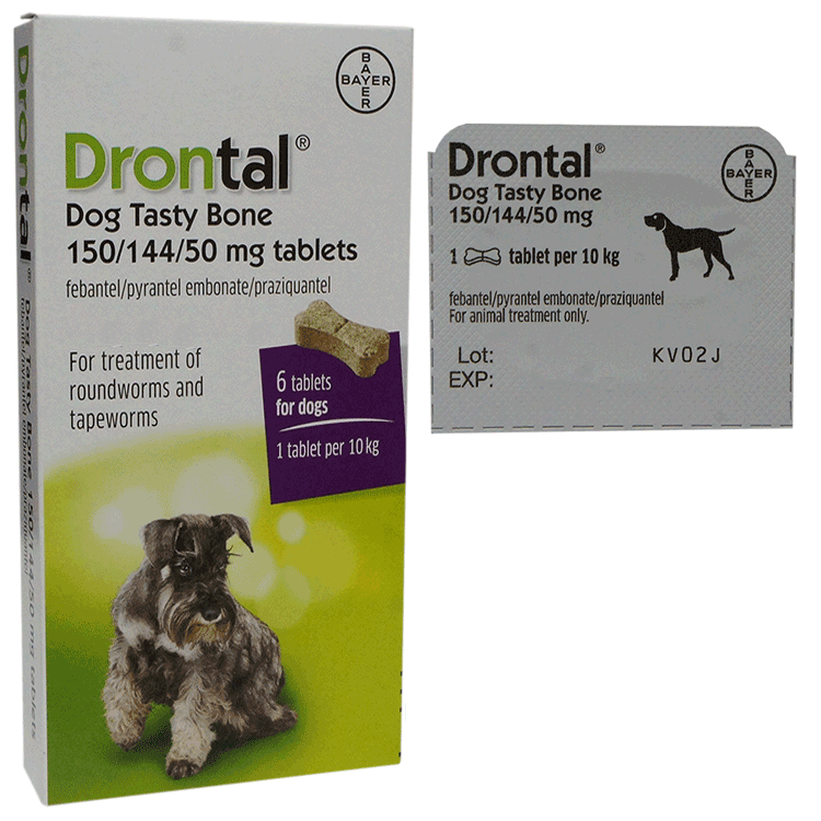 Drontal Dog Tasty Bone x tablets For Roundworms and Tapeworms