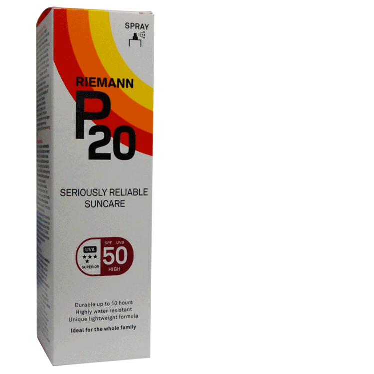 P20 Riemann 20 Sunscreen Spray SPF 50 x 175ml - 10 Hours Sun Protection