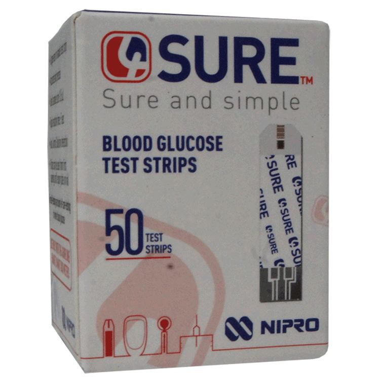 4sure bloedglucoseteststrips x 50