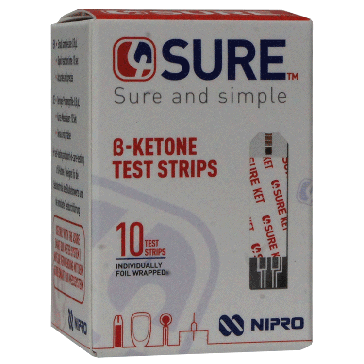 4Sure Beta-Ketone Diabetic Test Strips x 10