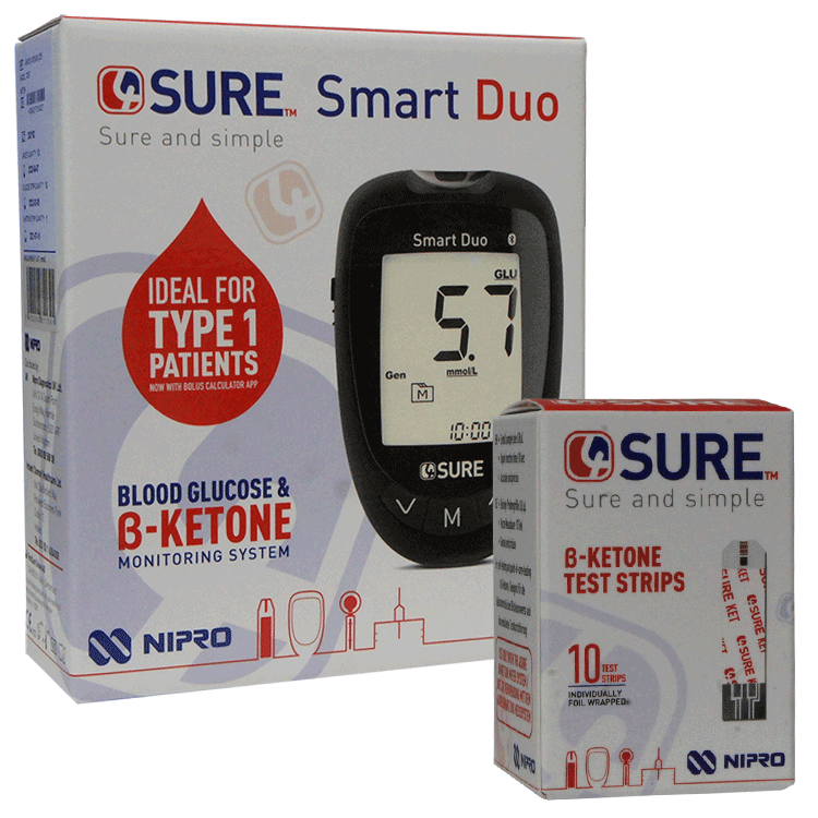 4Sure Smart Duo Blood Ketone Monitor Blood Ketone Test Strips X 10 4sure-smart-duo-blood-ketone-monitor-blood-ketone-test-strips-x-10