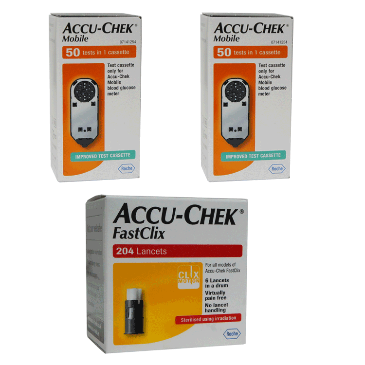 Lancettes pour diabétiques AccuChek FastClix x 204
