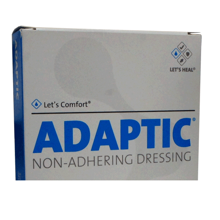 Adaptic Non Adherent 12.7cm x 22.9 cm x 12 dressings - Non-Stick