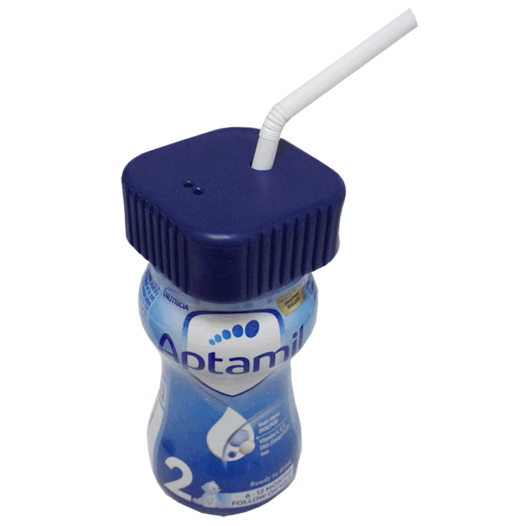 Aptamil 2 Opvolgmelk 200 ml x 6 met reisdeksel voor een rietje
