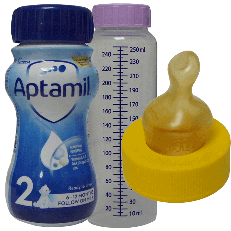 Stérile Baby Milk Travel Pack - APTAMIL 1 Premier lait bébé 200 ml x 6 (avec 6 x bouteilles stériles et 6 tétines stériles) (copie)