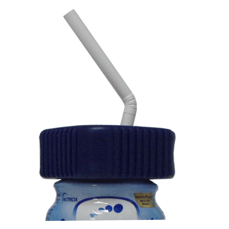 Aptamil 2  200ml Travel lid - Carton to baby bottle converter lid - Re-usable screw on lid to take a straw