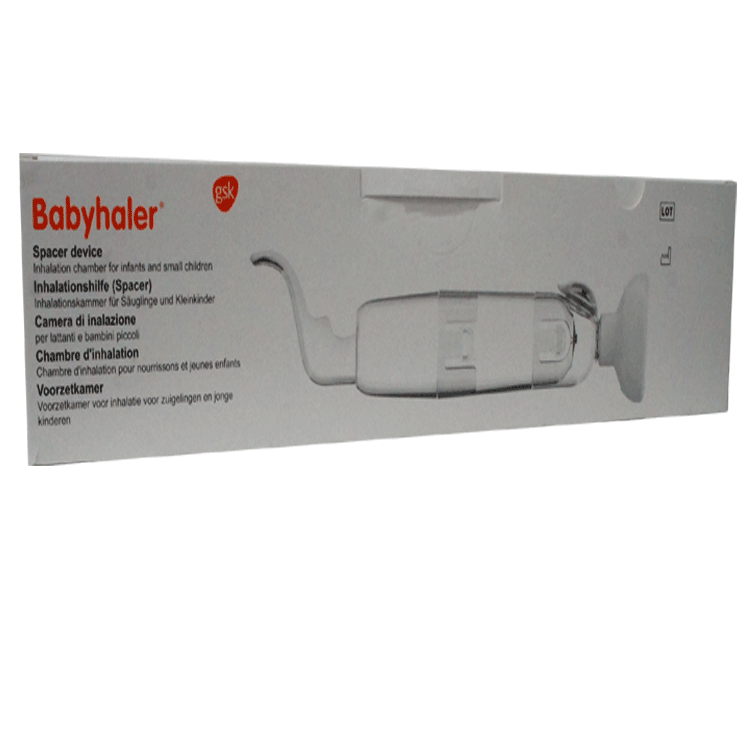 Babyhaler -spacerapparaat voor gebruik met ventolin -inhalatoren bij baby's