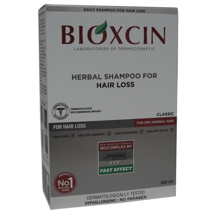 Bioxcin Classic Herbal Shampoo for Hair Loss 300ml - Dry Normal hair