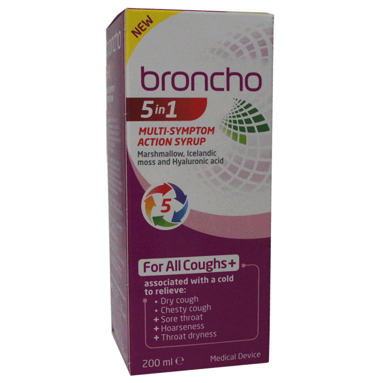 Broncho 5 in 1 Cough Syrup 200ml