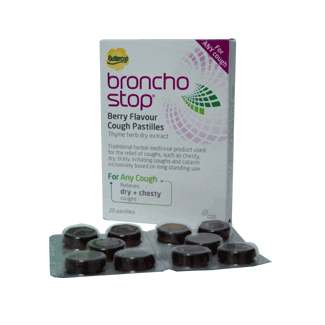 Stop Berry bronchostop pastilles x 20, berry flavour cough pastilles, coughs ...