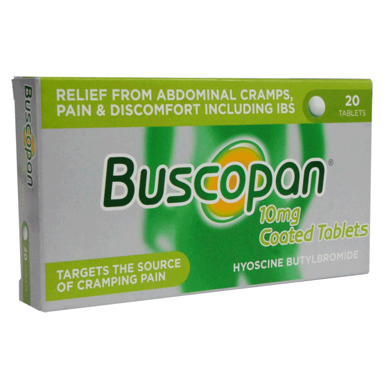 Comprimés de Buscopan 10 mg pour les douleurs abdominales et les crampes