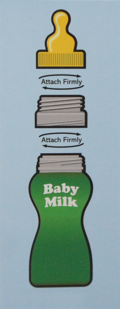 Cow and Gate First Lait Infantile 200 ml x 6 - Dès la naissance avec ou sans adaptateur de tétine et tétines Yellow Neck NUK