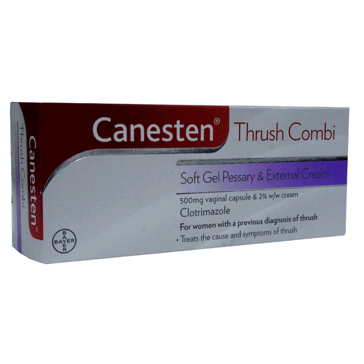 Canesten Thrush Combi for Thrush - Clotrimazole Pessary and Cream - 1 day Course