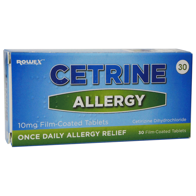 Cetrine Tablets 10mg x 30 - For Hayfever and Allergies