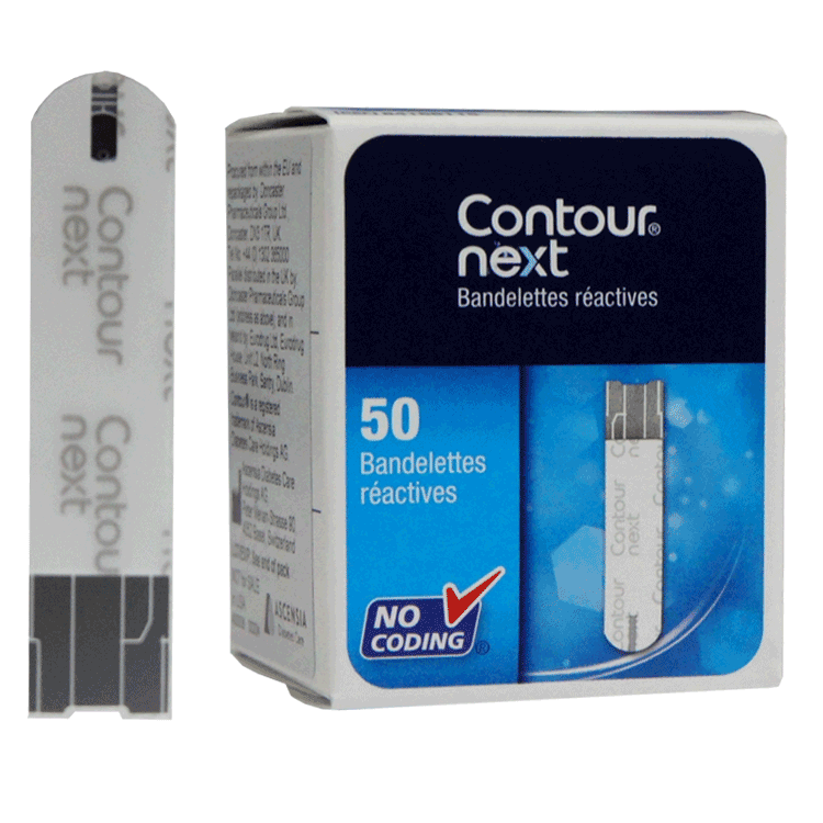 Contour Next Blood Glucose Test Strips x 50 for diabetes