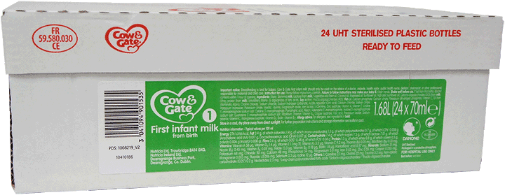 Cow & Gate Ready to Use First Infant Milk 70ml x 24 | Roches Chemist ...