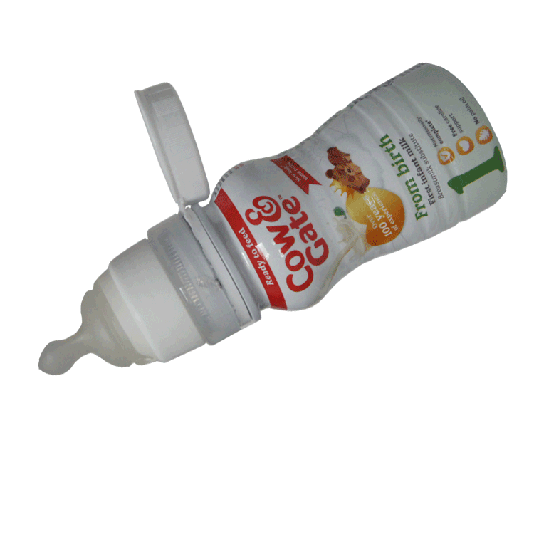 Adaptateur de voyage et tétines pour format supermarché Cow & Gate 200 ml de lait pour bébé prêt à l'emploi. - Avec tétines NUK à débit moyen