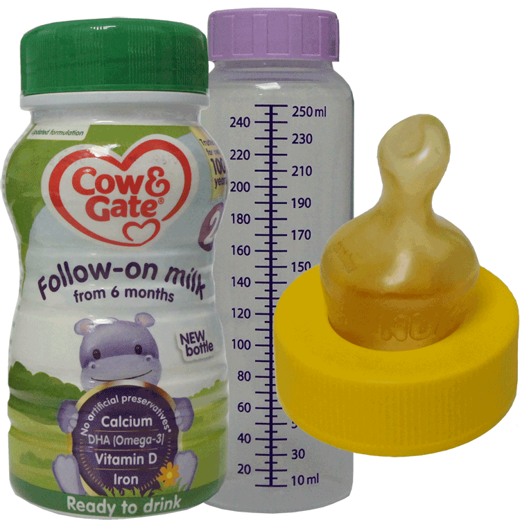 Stérile Baby Milk Travel Pack - APTAMIL 2 Suivez le lait bébé 200 ml x 6 (avec 6 x bouteilles stériles et 6 tétines stériles) (copie)