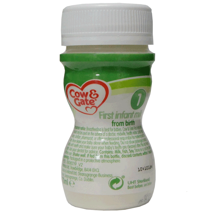 Lait pour nourrissons Cow and Gate First 70 ml x 24 - Prêt à l'emploi