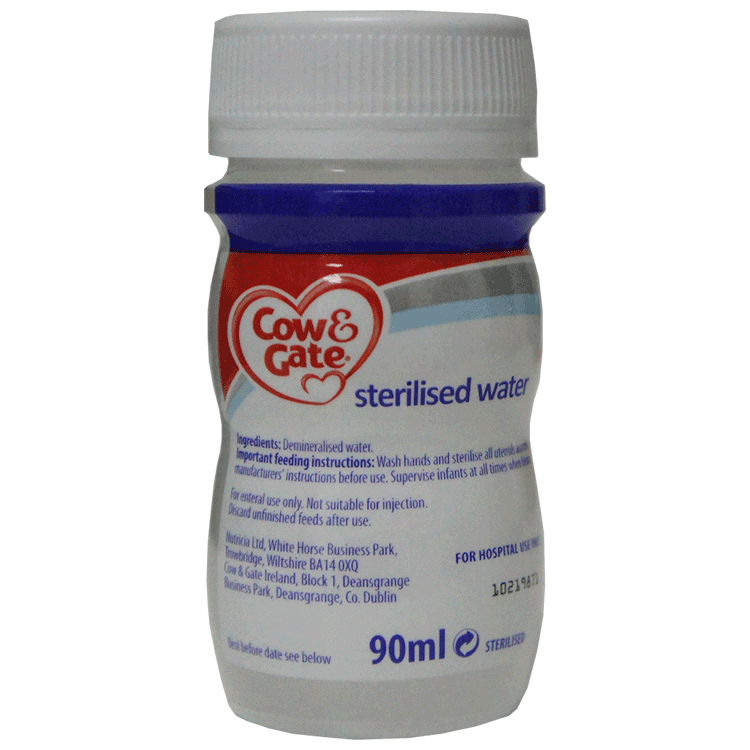 Eau stérilisée Cow and Gate 90 ml x 24