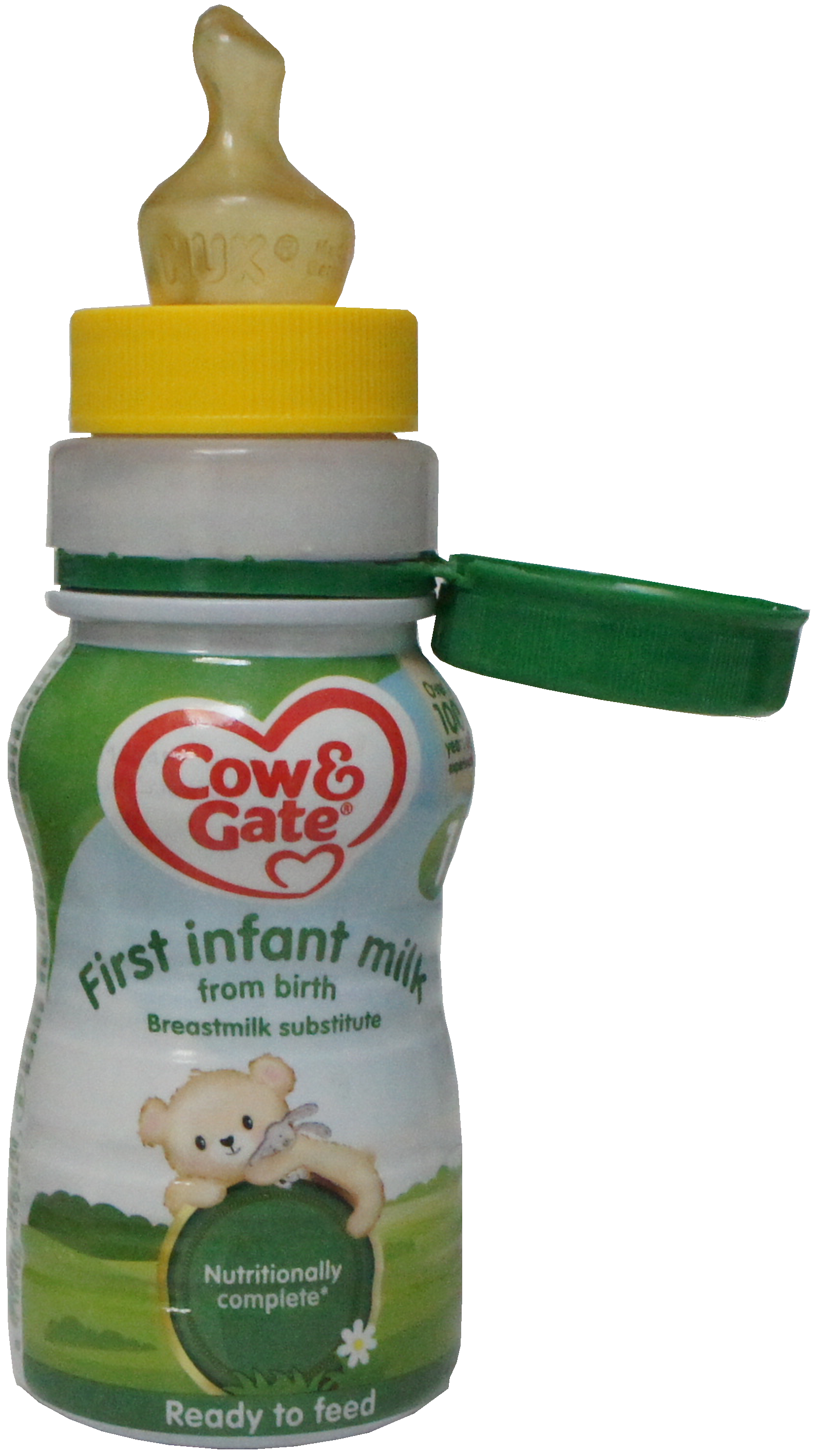 Vache et porte 1 premier lait bébé 200 ml x 4 + couvercle de convertisseur + 4 tétines stériles stériles
