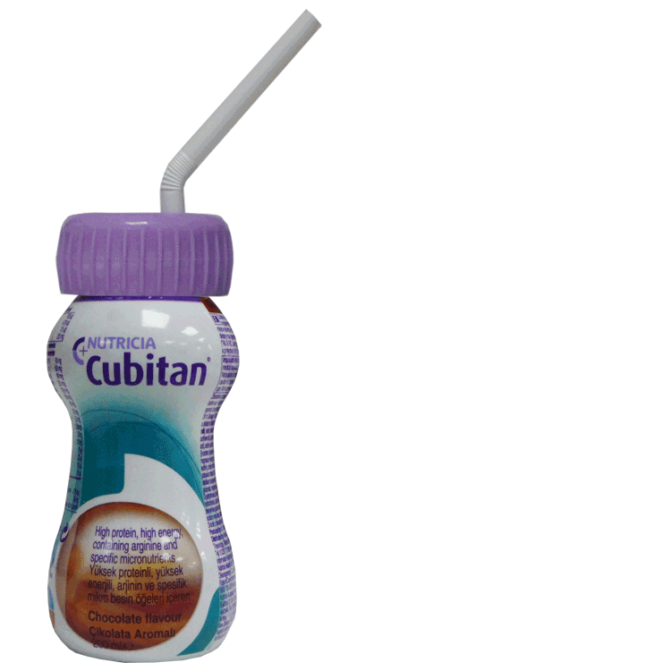 Cubitan Chocolate 200ml x 1 With / Without Re-usable Drinking Straw Lid x 1