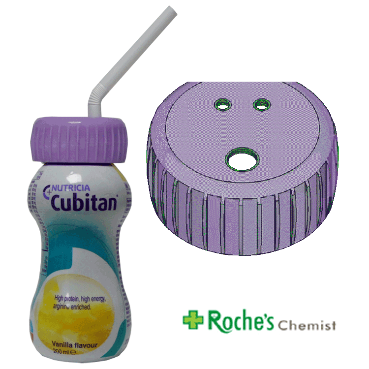 Cubitan Vanille 200 ml x 1 avec/sans couvercle à paille x 1