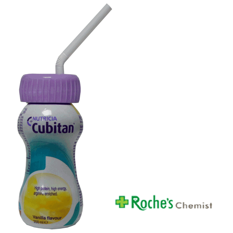Cubitan Vanille 200 ml x 1 avec/sans couvercle à paille x 1