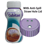 Cubitan Chocolate 200ml x 6 With or Without Anti-Spill Straw Hole Lid