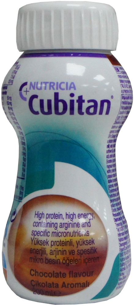 Cubitan Chocolate 200ml x 1 With / Without Re-usable Drinking Straw Lid x 1