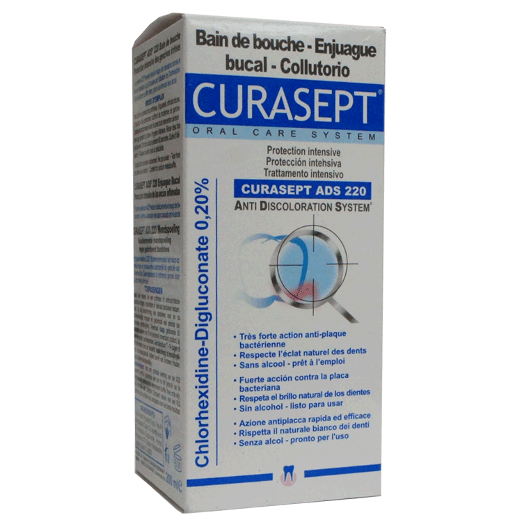 Bain de bouche Curasept 200 ml - Système anti-décoloration