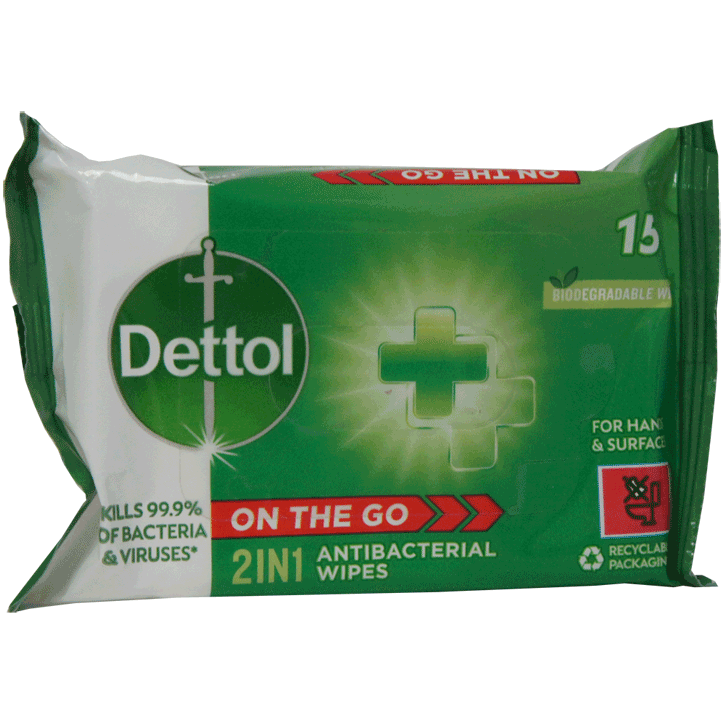 Dettol Antiseptische Doekjes x 15 - Antibacteriële doekjes