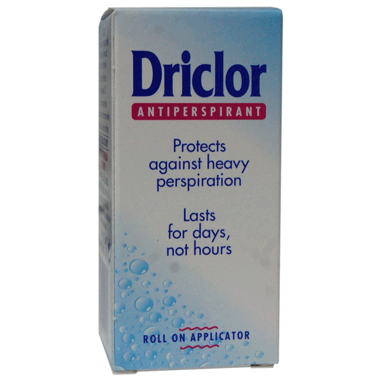 Driclor Roll-On Antitranspirant gegen übermäßiges Schwitzen, 20 ml