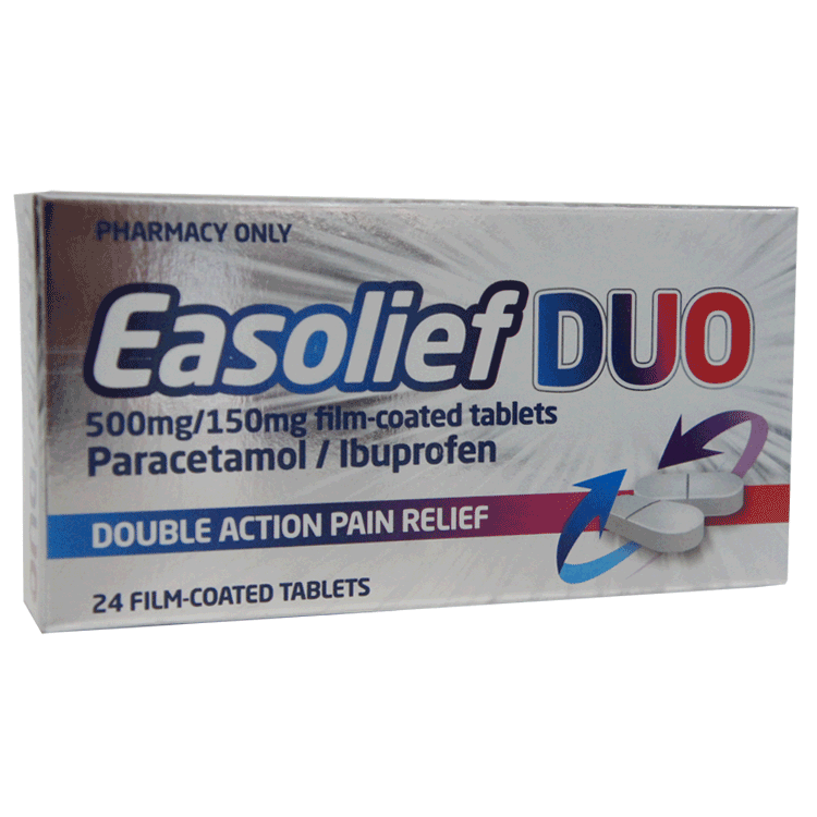 Easolief Duo x 24 film-coated tablets - With Paracetamol and Ibuprofen
