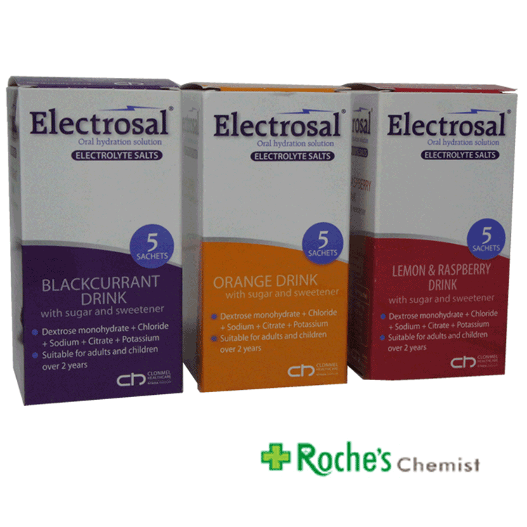 Electrosal Oral Hydration Salts - 5 Sachets - 3 Flavours