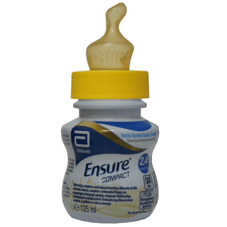 Zorg voor compacte 4 x 125 ml vanille - met schroevende speen x 4