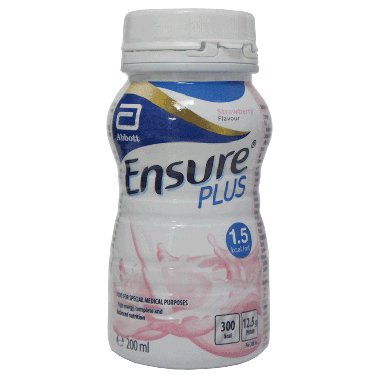 Ensure Plus 1,5kcal Fraise 200 ml - Nutrition Complète Avec ou Sans Tétine + Adaptateur Réutilisable