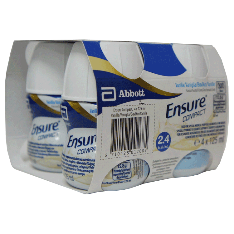 Ensure Compact 4 x 125ml Vanilla - Complete Nutrition