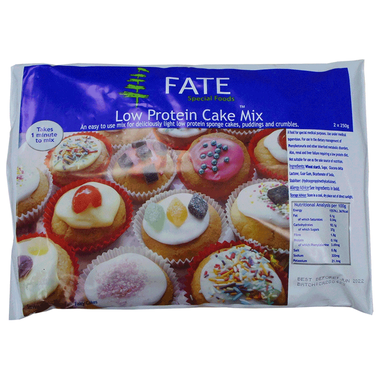 Fate Eiweißarm Kuchenmischung 2 x 250 g - Original - Zur Anwendung bei Leber- und Nierenversagen