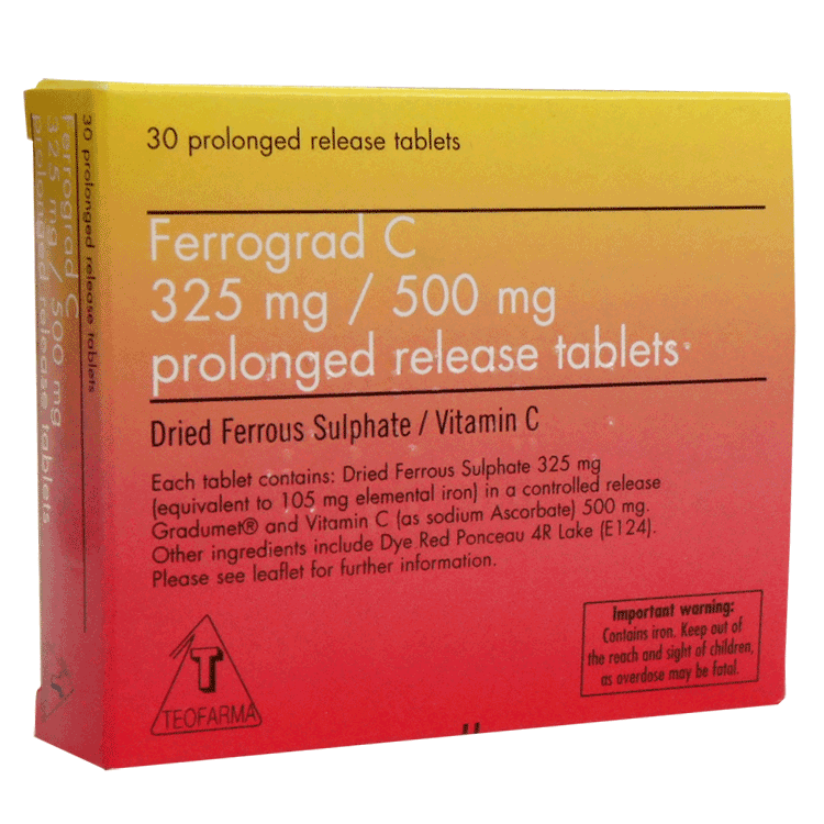 Ferrograd C Iron Vitamin C Tablets x 30