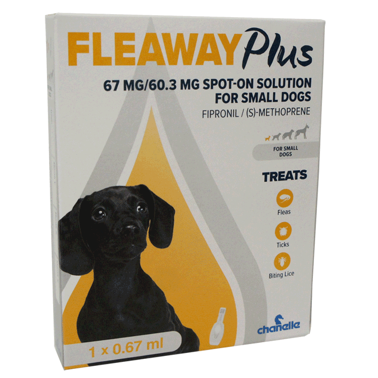 Fleaway Plus for Small Dogs x 1 - Treats Fleas, Ticks and Biting Lice