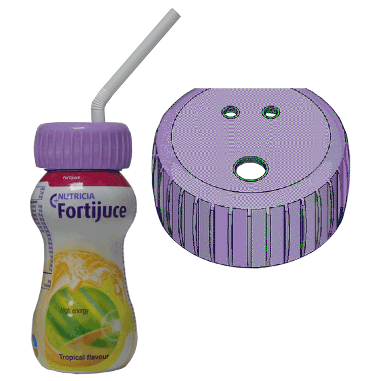Fortijuce Tropical 200ml x 6 With or without Anti-Spill straw hole lid