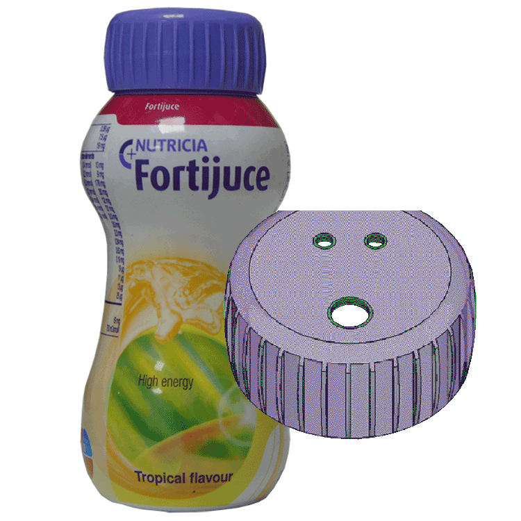 Fortijuce Tropical 200ml x 6 With or without Anti-Spill straw hole lid