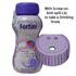 Fortini Strawberry 200ml x 4 - With or without Anti-spill lid to take a drinking straw