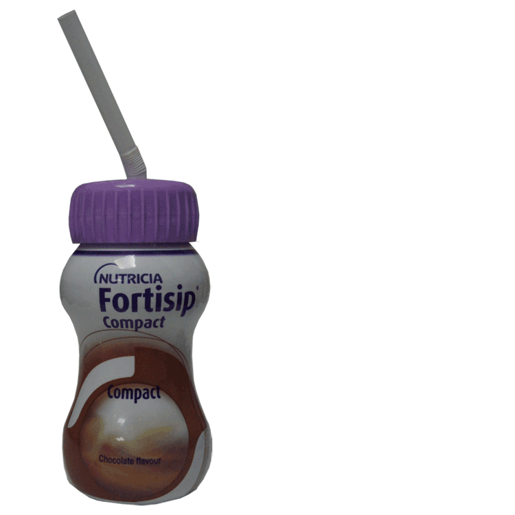 Fortisip Compacte chocoladesmaak 125 ml x 6 - met of zonder stropdeksel x 1 te drinken