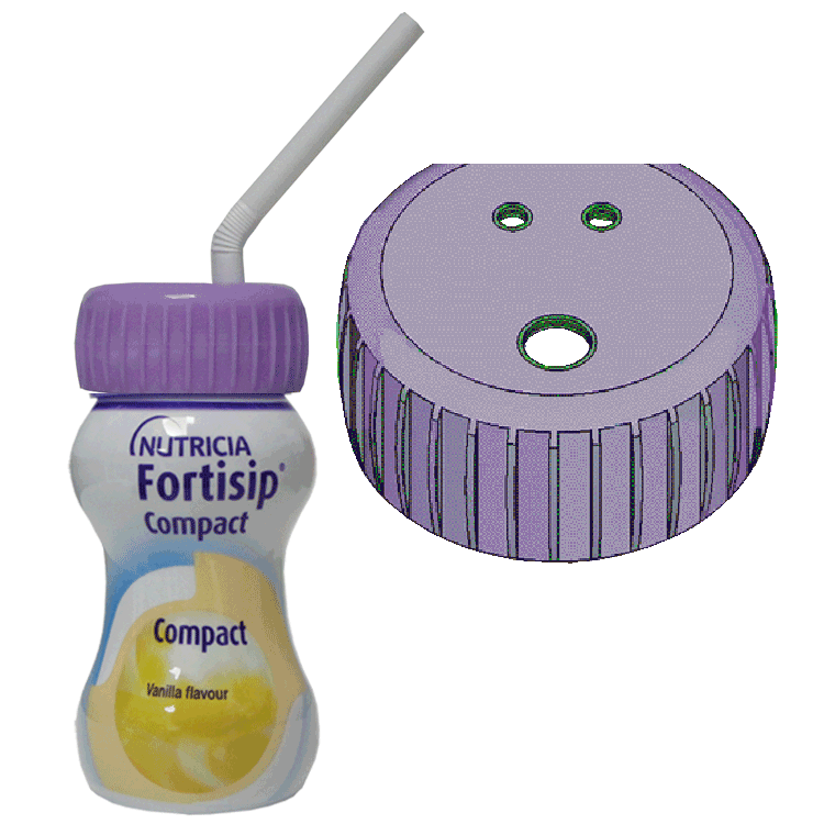 Fortisip compact eiwit vanille 125 ml x 1 - met of zonder het drinkstro -deksel
