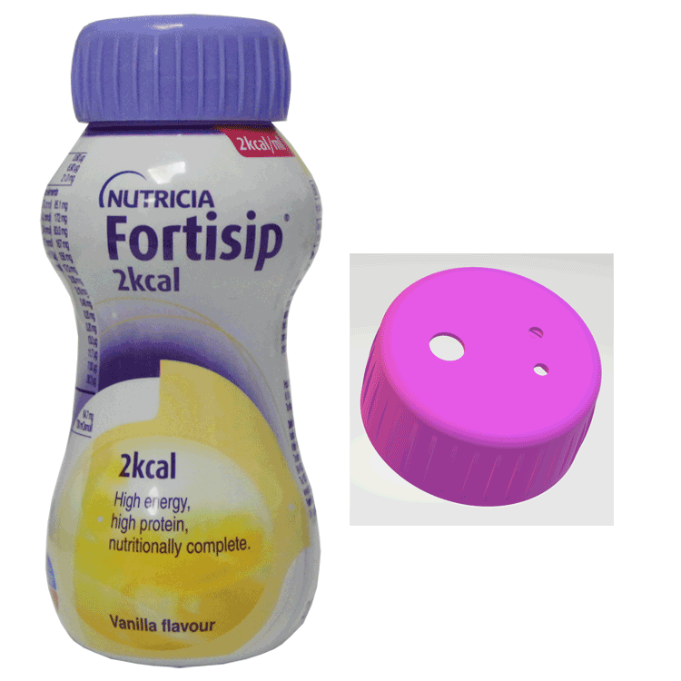 Fortisip 2Kcal Vanille 200ml x 12 + Couvercle à visser GRATUIT pour prendre une paille x 1